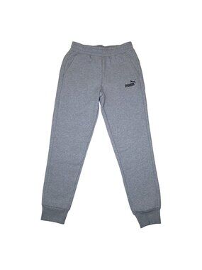 Puma Mens Medium Gray Jogger Sweatpants Side Pockets And Ribbed Cuffs